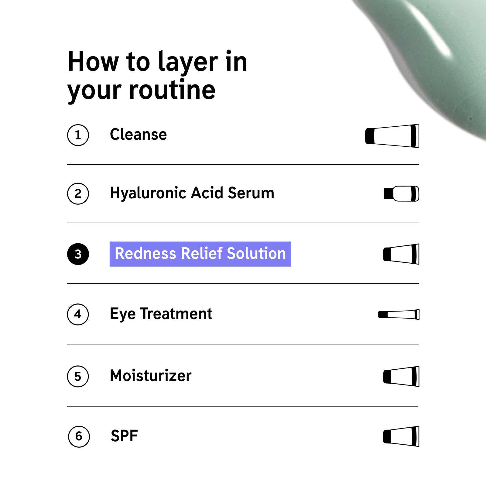 How to layer Redness Relief Solution in your routine