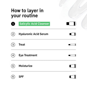 How to layer Salicylic Acid Cleanser in your routine