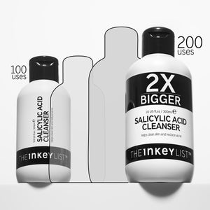 Supersize Salicylic Acid Cleanser bottles to compare the size