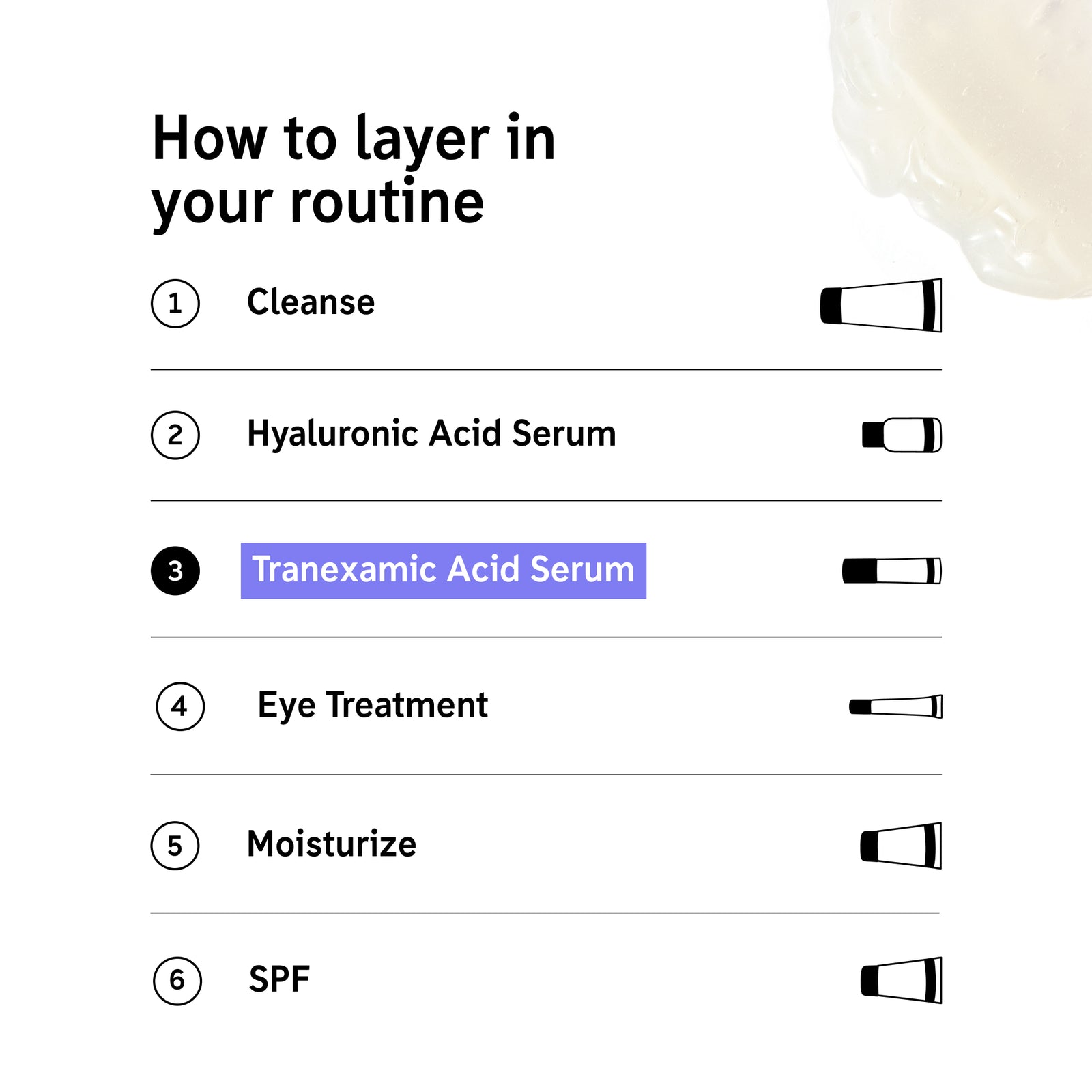 How to layer Tranexamic Acid Serum in your routine