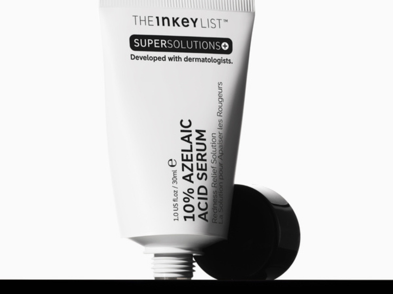 Tube of The Inkey List azelaic acid serum on a white background