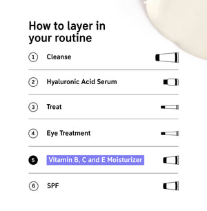 How to layer Vitamin B C E Moisturizer in your routine