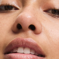 close up of womans nose and mouth