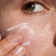 man with cream on his face