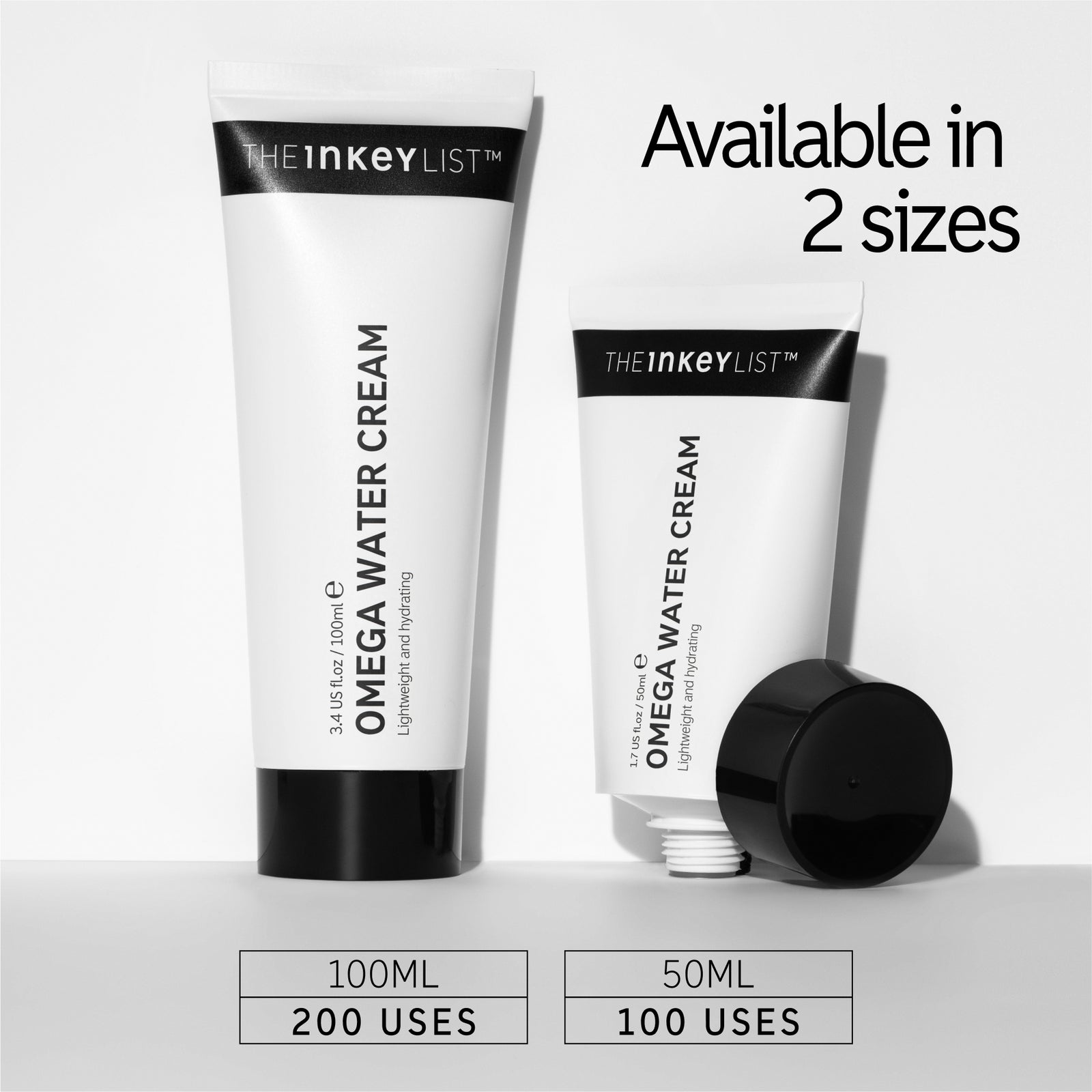 Omega Water Cream available in 2 sizes 