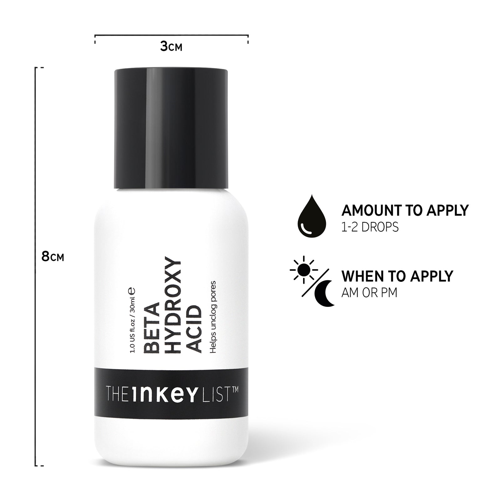 Sérum de ácido beta hidroxi (BHA) para imperfecciones y puntos negros de The Inkey List