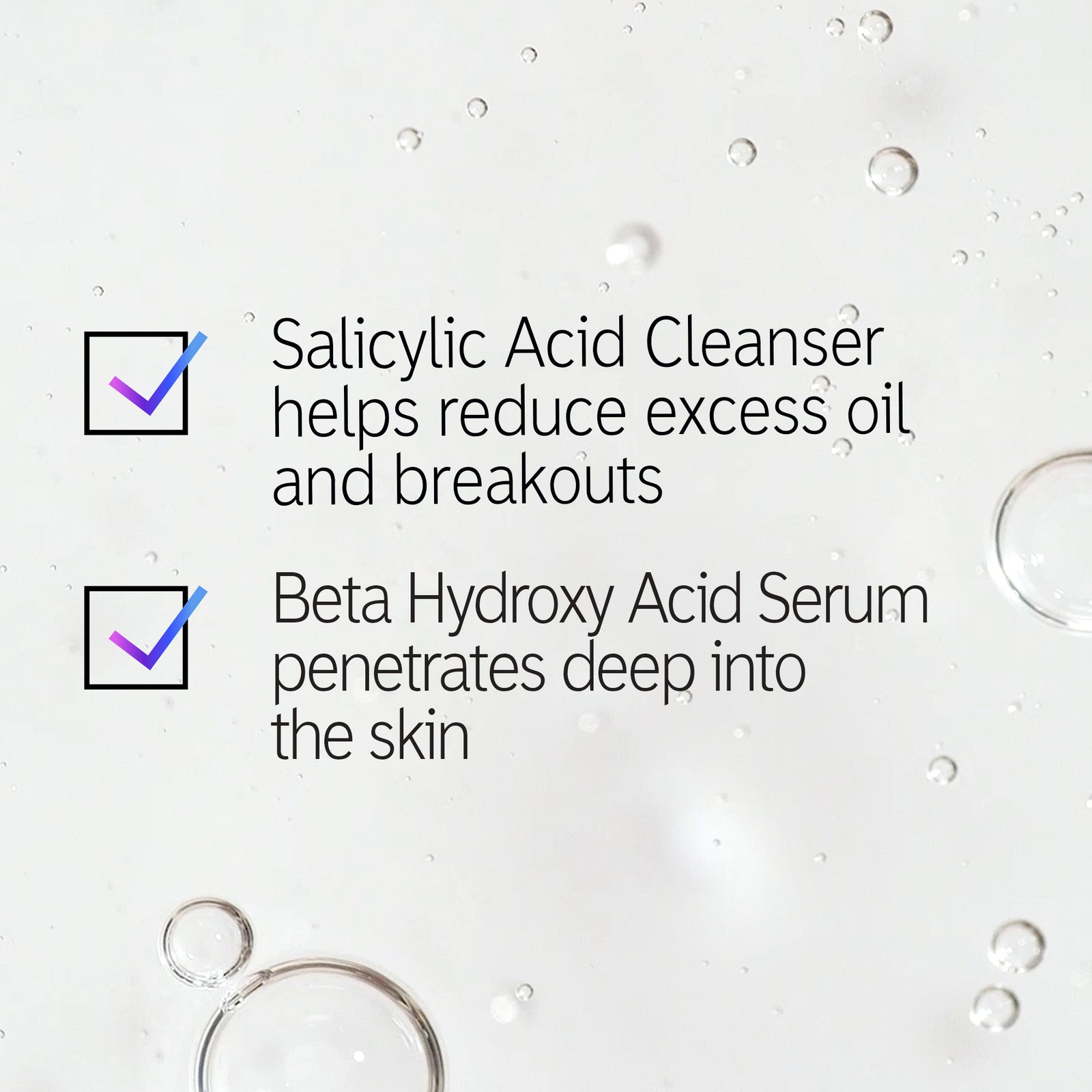 Deep Cleanse Duo ingredient checklist overlay on a goop texture shot