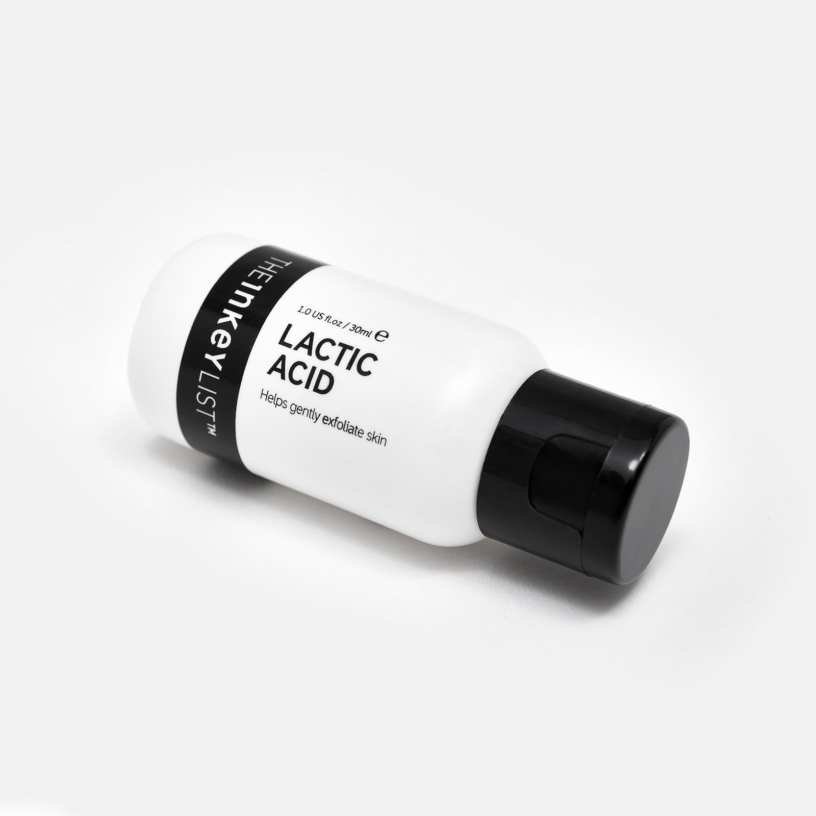 Lactic Acid bottle on white background