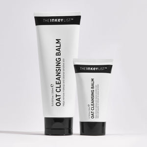 Oat Cleansing Balm 150ml next to Oat Cleansing Balm 50ml against a white background